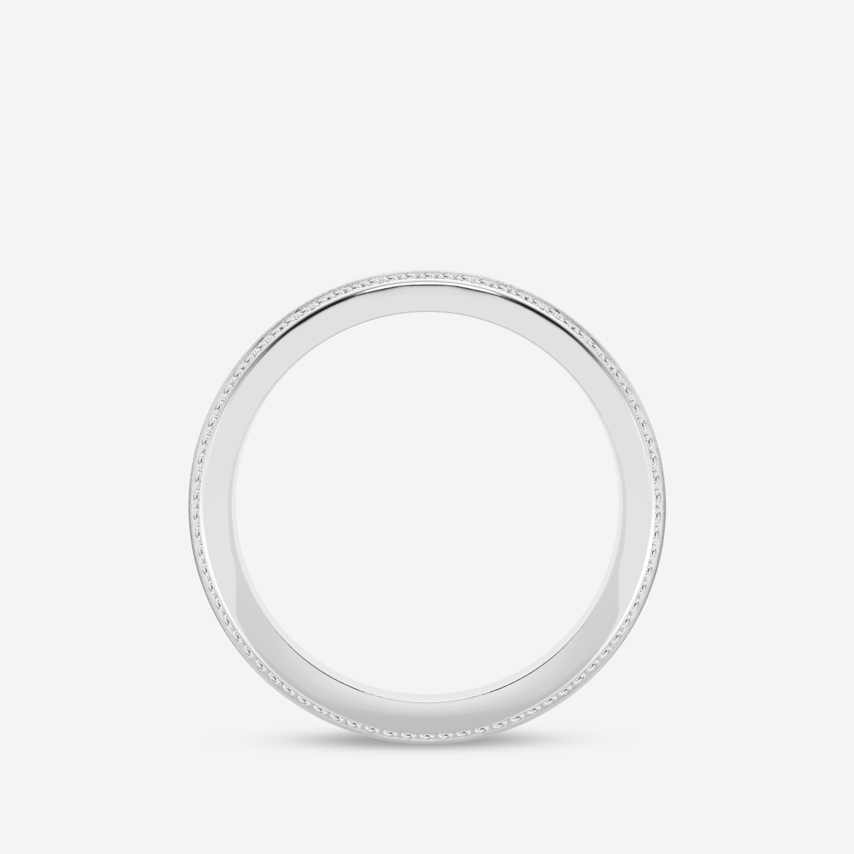 Additional Image 1 for  2/5 ctw Round Lab Grown Diamond 4mm Beveled Edge Sandblast Finish Eternity Band